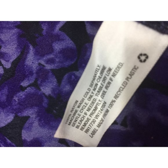 Women's Floral Print Ruffle Long Sleeve Dramatic Blouse Size S - Picture 6 of 9